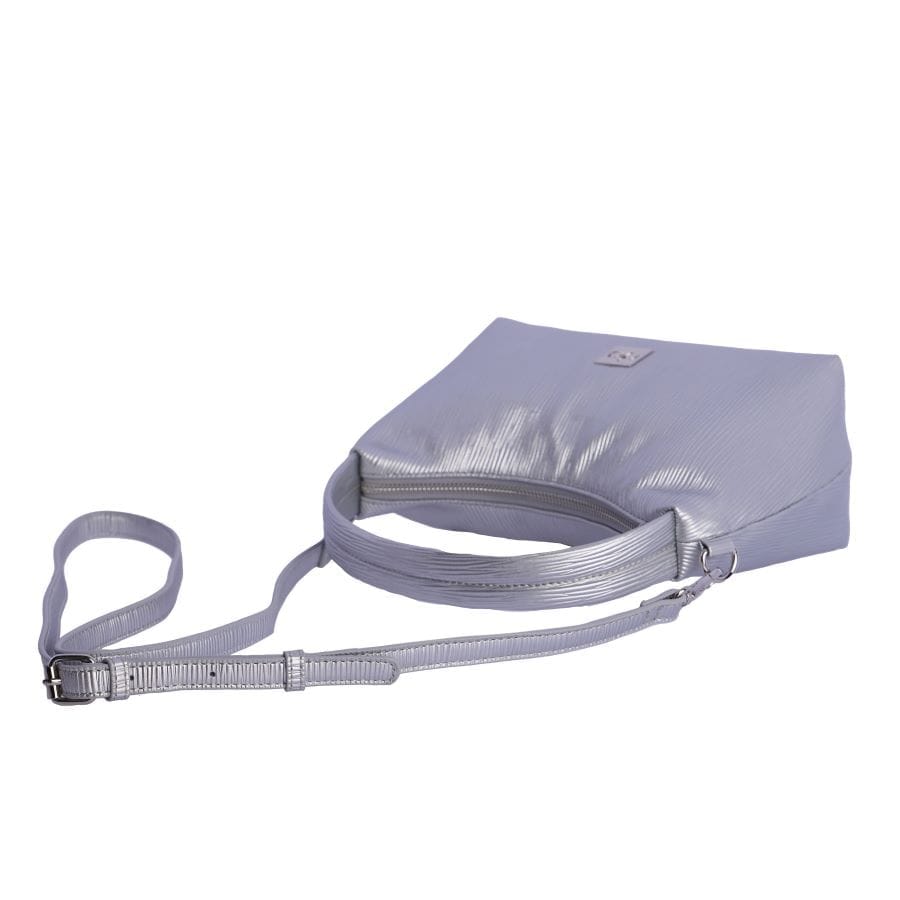 Bolso de mano y bandolera plateado marca Don Algodón