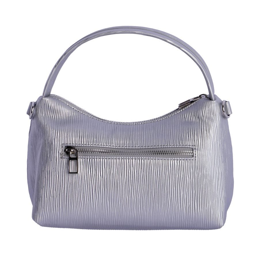 Parte de atrás de bolso plateado de mano Don Algodón