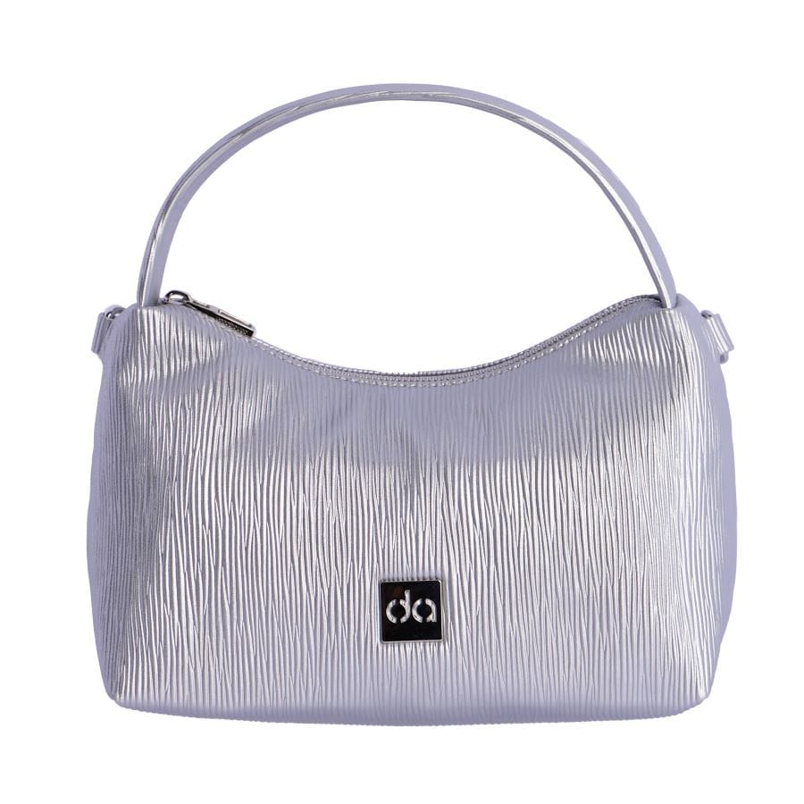 Bolso de mano con asa en color plateado Don Algodón