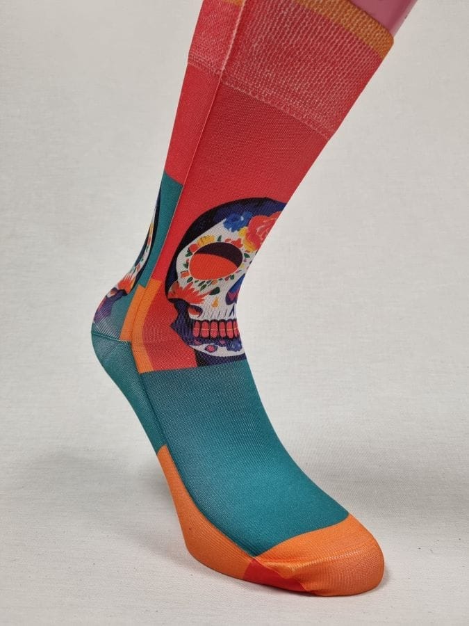 Calcetines unisex de coloridas y divertidas Calaveras Mejicanas