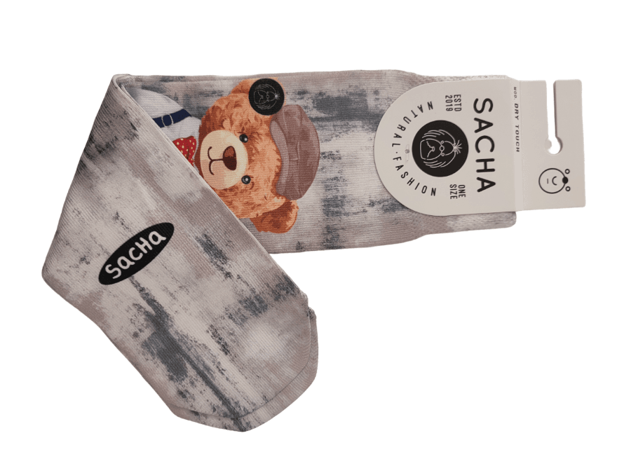 Calcetines con un divertido osito fabricado por Sacha