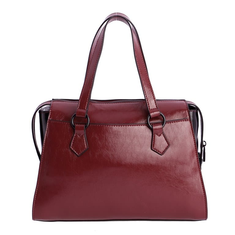 BOLSO DON ALGODON EN COLOR BURDEOS CON 2 ASAS
