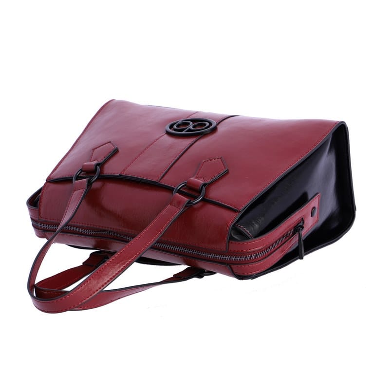 BOLSO BURDEOS COMBINADO EN NEGRO DE DON ALGODON