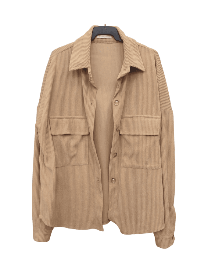 CHAQUETA BEIGE DE PANA DE FLORES MUÑOZ