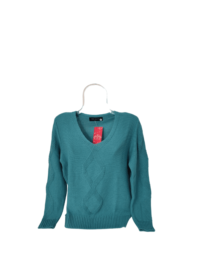 Jersey de cuello pico fabricado en España con materiales de alta calidad