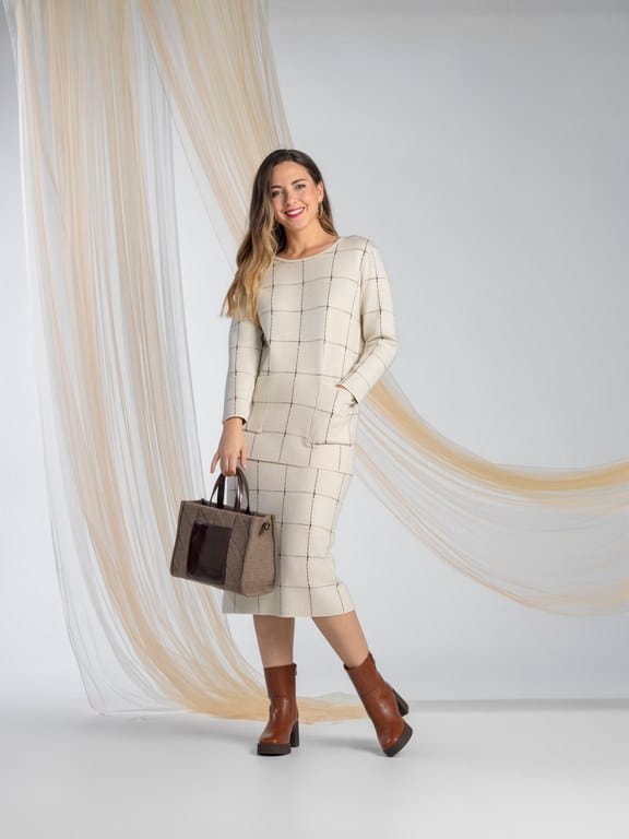 Conjunto falda y jersey de Amichi confeccionada con materiales de alta calidad