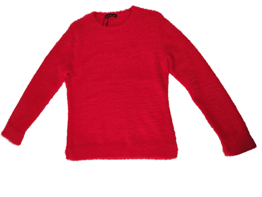 Jersey de pelo en color rojo diseñado en España por Ian & Lambert