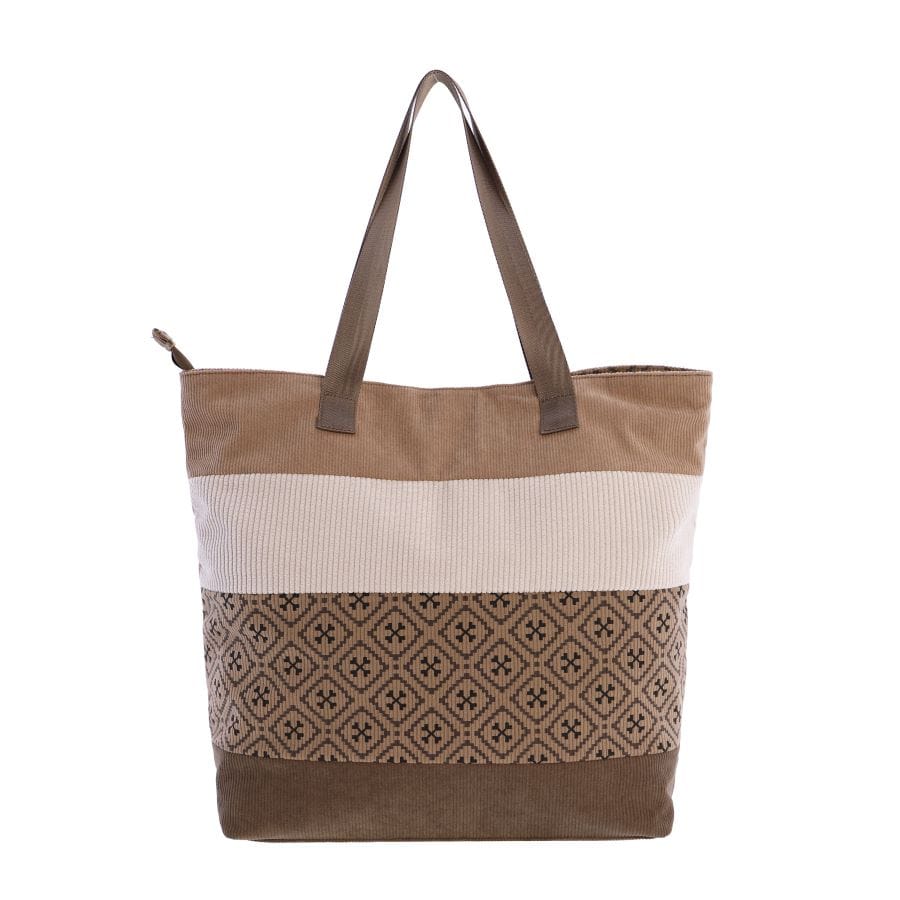 Bolso Shopper de pana marrón de Amichi