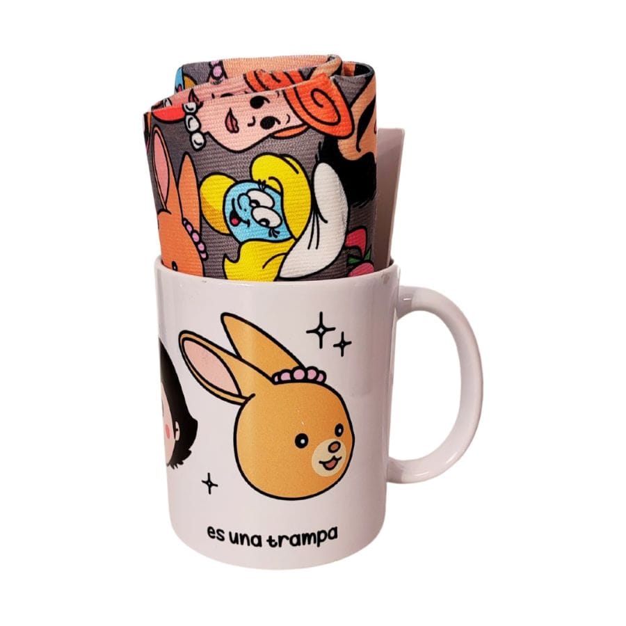 pack taza y calcetines nostalgia años 90 diseñado y fabricado Sacha