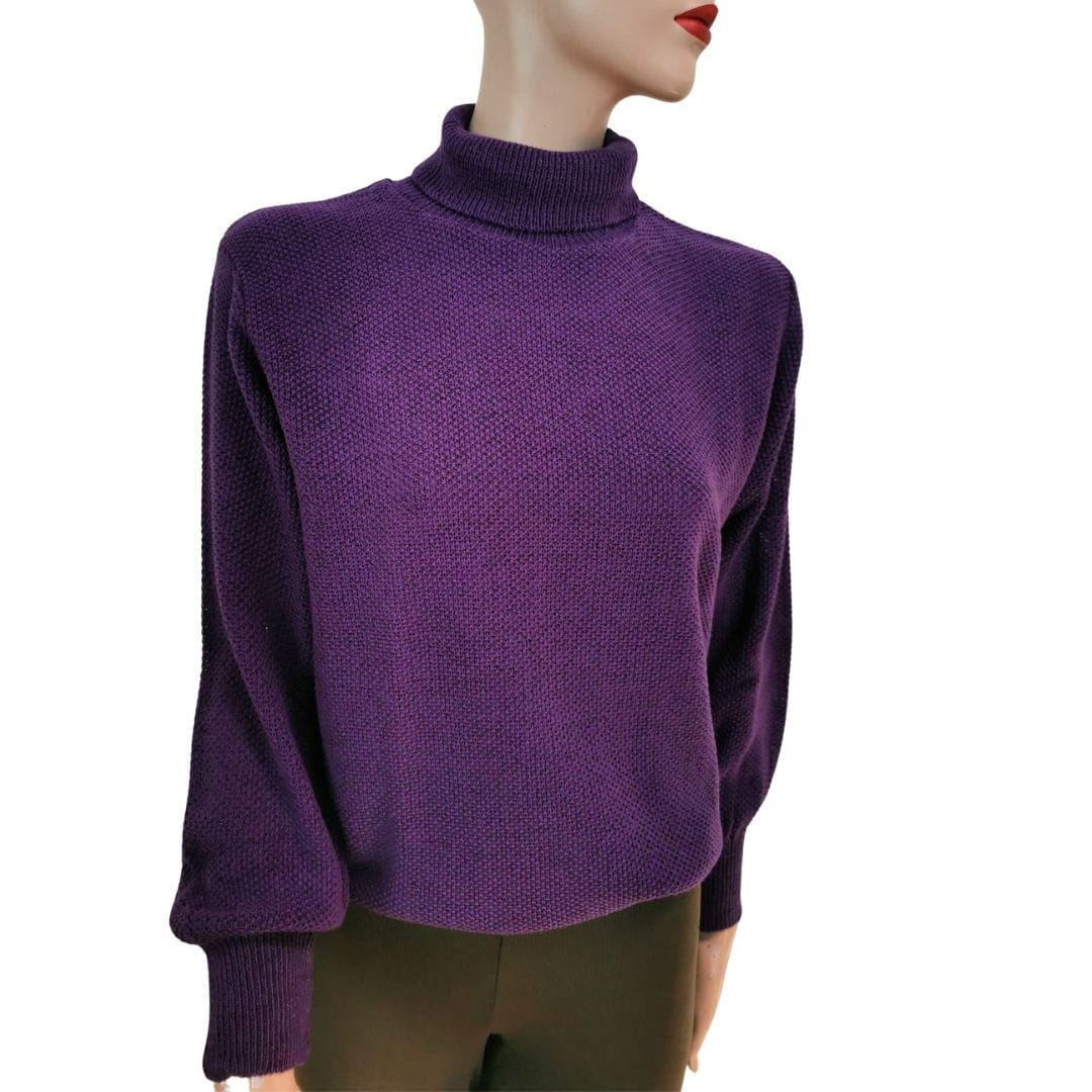 Jersey morado con lurex fabricado en España