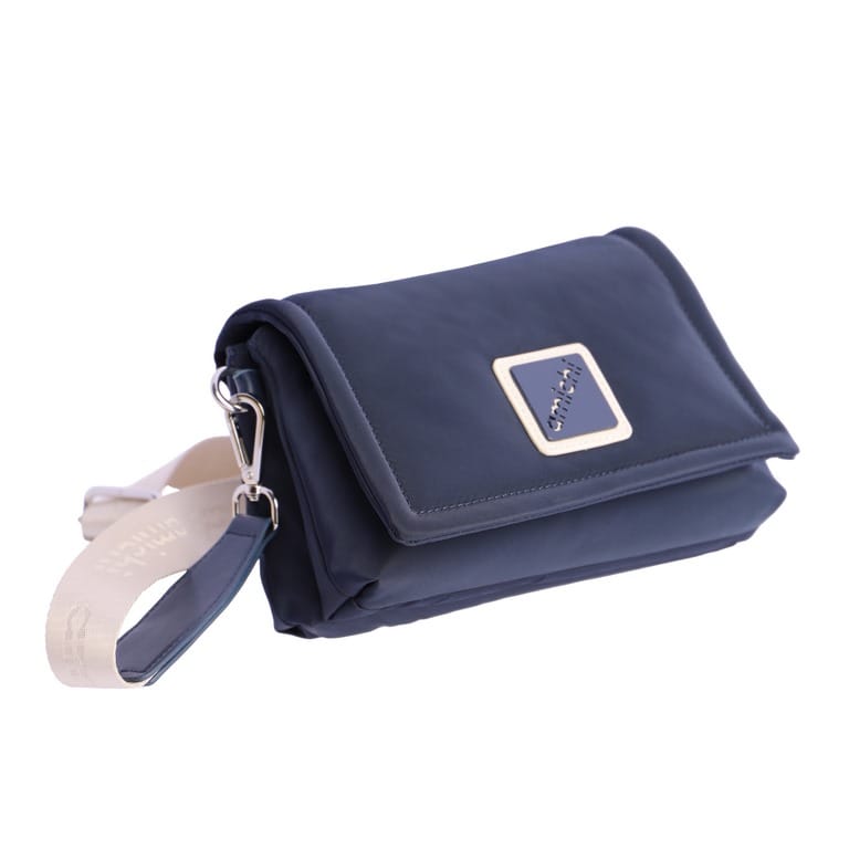 Bandolera de Amichi en marino con asa ajustable