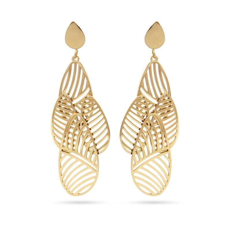 Pendientes geométricos de Anartxy de acero quirúrgico en dorado