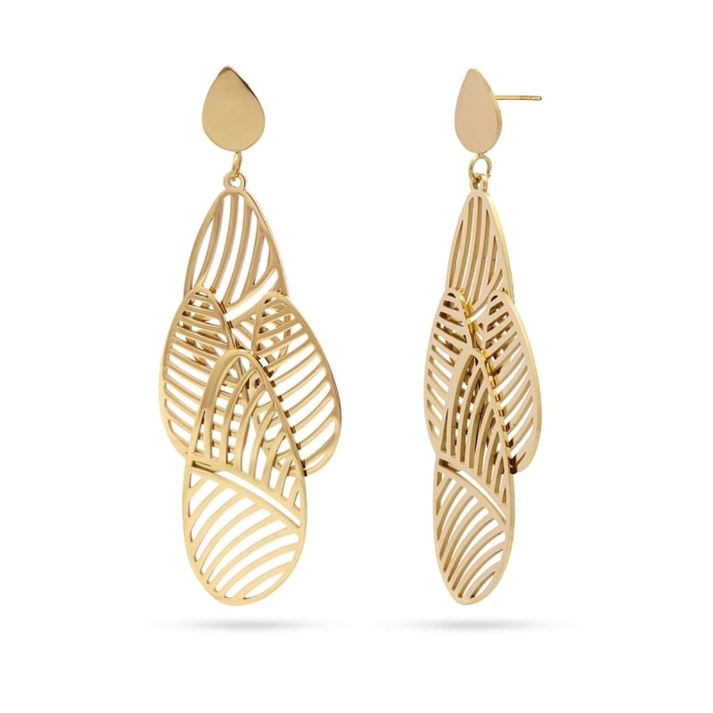 Pendientes geométricos en color dorado de acero quirúrgico de Anartxy