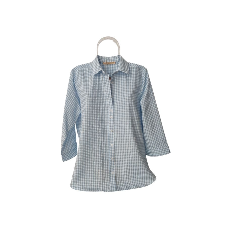 Camisa cuadros vichy azul de Virginia&Co