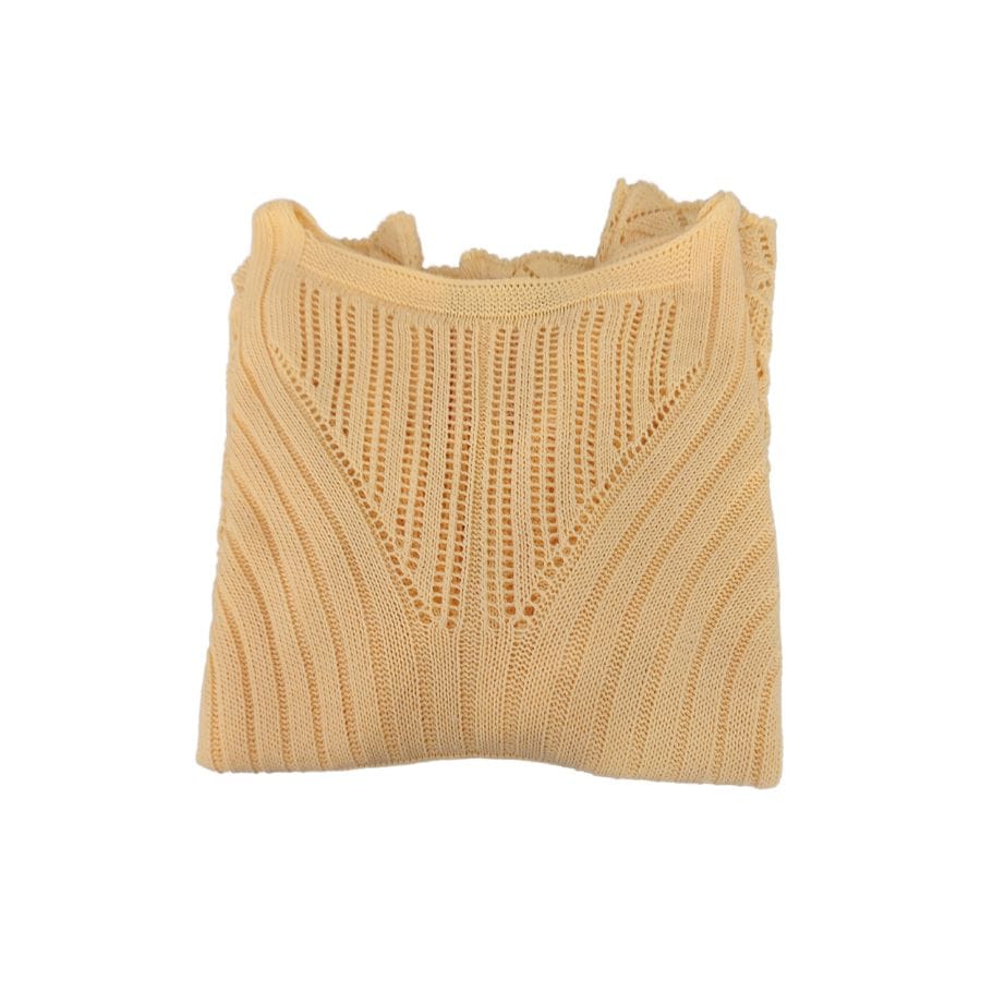 Jersey amarillo cuello barco y manga ancha de Look Maglia
