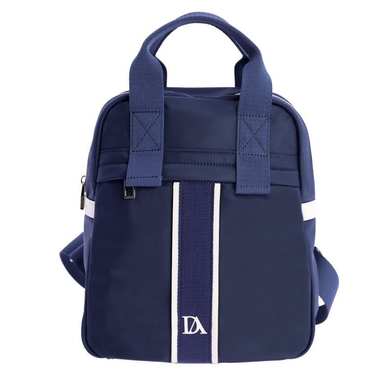 Mochila Don Algodon en color azul con detalles en blanco