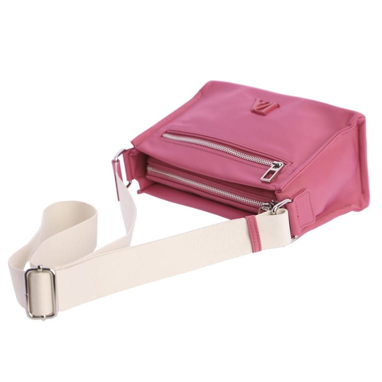 Bandolera rosa de nylon fabricada por Don Algodon