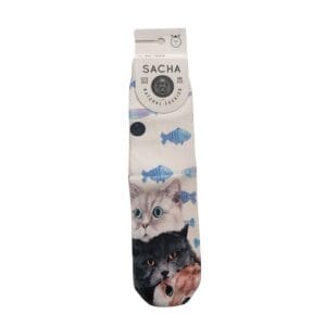 Calcetines peces y gatos de Sacha ideales para los amantes de los gatos