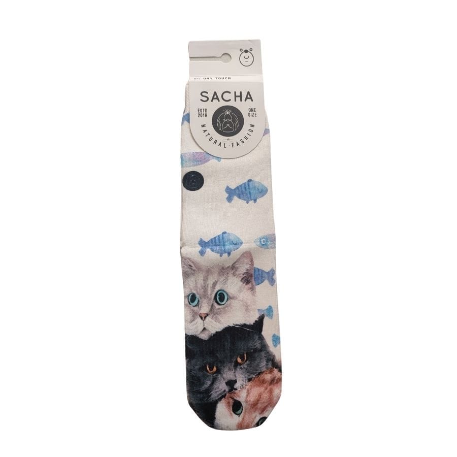 Calcetines peces y gatos de Sacha ideales para los amantes de los gatos