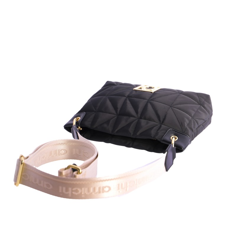 Bolso bandolera en material textil en color negro de Amichi