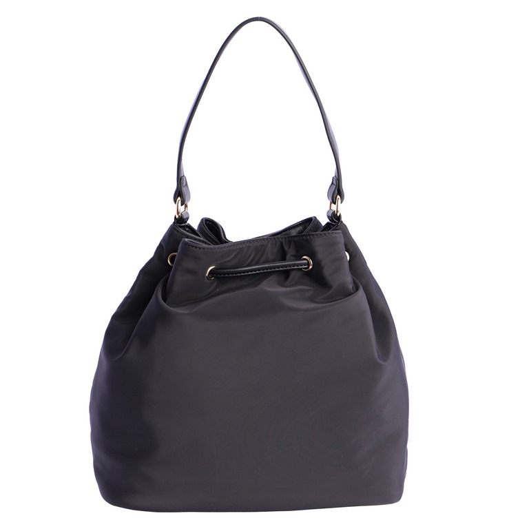 Bolso bombonera en color negro con asas intercambiables