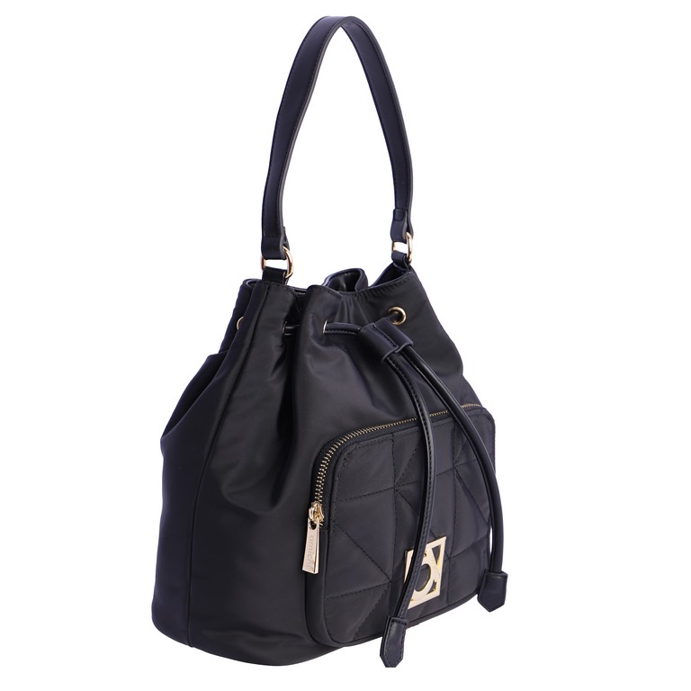 Bombonera de Amichi con bolsillo exterior en color negro