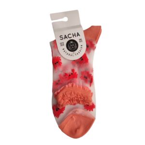 Calcetines transparentes cangrejos de Sacha en color naranja