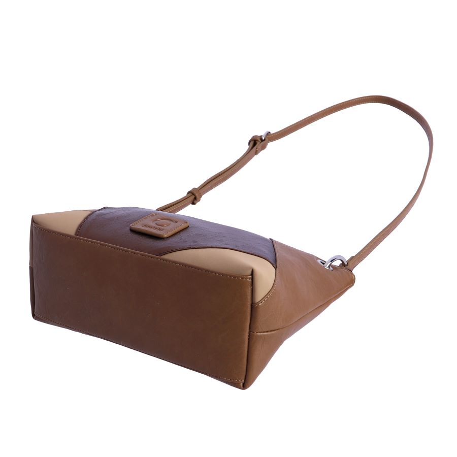 Bolso con contraste en marrones un diseño muy elegante de Amichi