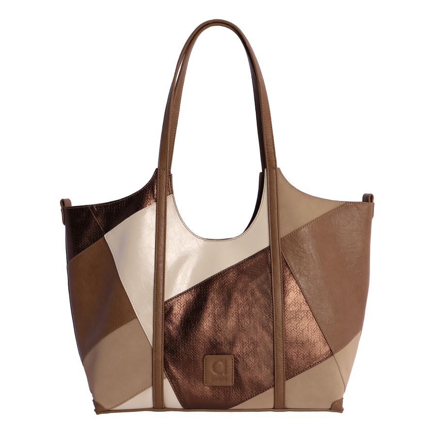 Bolso elegante marrón de polipiel de alta calidad de Amichi