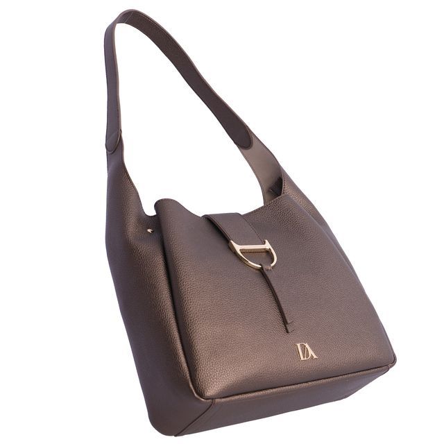 Bolso hobo Don Algodon con hebilla metálica, con efecto granulado en piel sintética