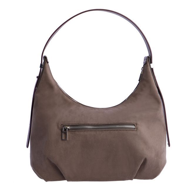 Bolso Hobo Efecto Ante diseño de Don Algodon en un elegante color tierra/marrón. Asa ajustable para más confort.