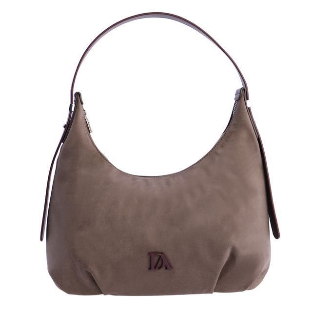 Bolso Hobo Efecto Ante perfecto para tu look de día. Bolso casual y espacioso, ideal para llevar todo lo necesario. Efecto ante de alta calidad.