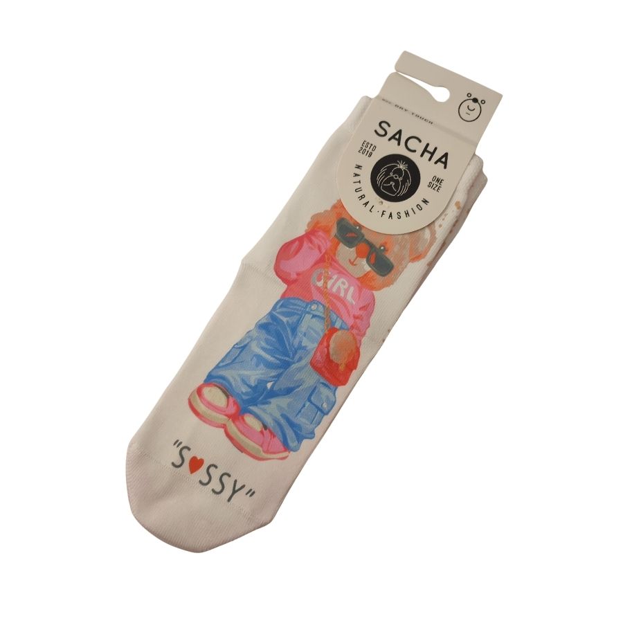 Los calcetines Sacha para dar un toque atrevido y fashion a tu look están fabricados con una mezcla de algodón de alta calidad y la tecnología Dry Touch