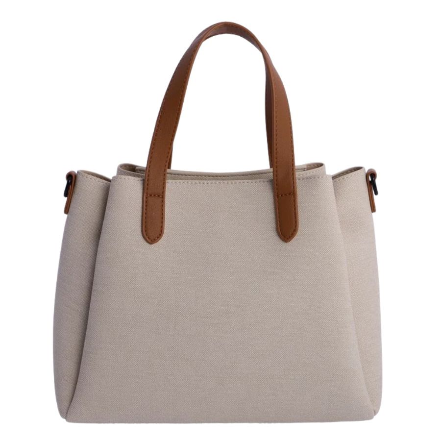 Bolso Tote Mujer Chic. Mostrando la parte trasera del bolso con cierre de cremallera y el interior espacioso.
