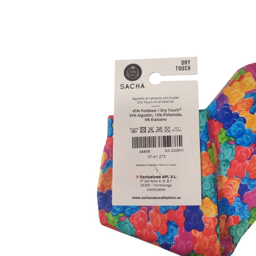 Calcetines Divertidos Mujer Sacha. Calcetines técnicos de marca Sacha con tecnología Dry Touch que garantiza transpirabilidad y frescura total. Talla única (37-41) diseñada en España con materiales resistentes y elásticos.