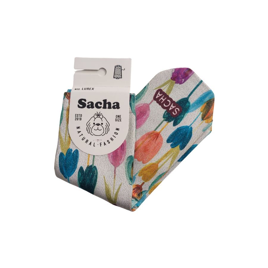 Calcetines Mujer Flores Sacha. Calcetines de marca Sacha con hilo de lurex brillante y diseño de tulipanes multicolor. Tacto suave de algodón, ideales para looks modernos y femeninos.