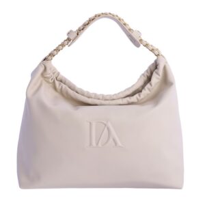 Bolso Hombro Marfil Mujer. Bolso de mujer Don Algodon marfil ideal para looks de oficina y eventos casuales diarios.