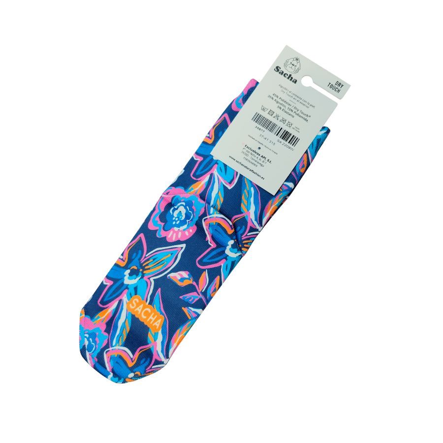 Calcetín Sacha mujer con estampado floral multicolor y tecnología Dry Touch Para Yoast: el primer ALT contiene la frase clave completa. Como hem