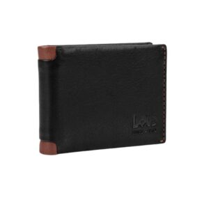 Cartera de hombre bicolor con monedero cierre botón